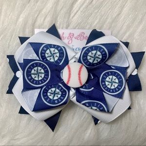 🎀⚾️ MLB Seattle Mariners Hair Bow ⚾️🎀